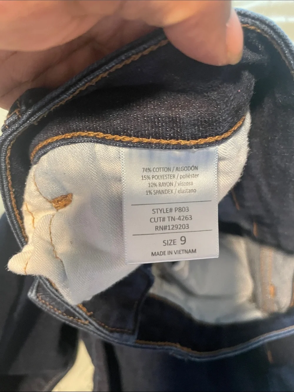 Fashion Nova Dark Wash Distressed Skinny Jeans - Picture 5 of 5
